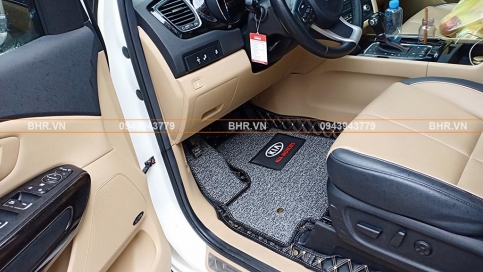 Thảm lót sàn ô tô 5D 6D Kia Sedona giá gốc tận xưởng, bảo hành trọn đời